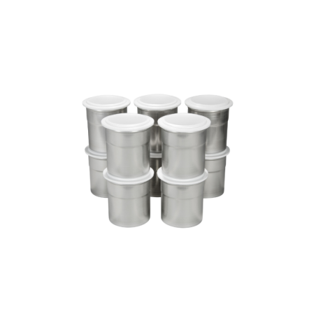 Bols Pacojet inox 18/10, jeu de 12 avec couvercles | Pacoclean